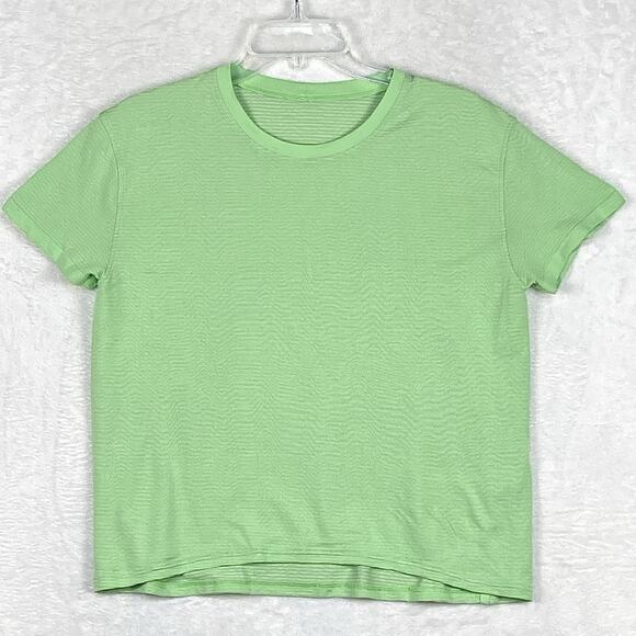 lululemon athletica Tops - Lululemon Train To Be Shirt Womens 8 Neon Green Top Gym Workout Yoga Pilates